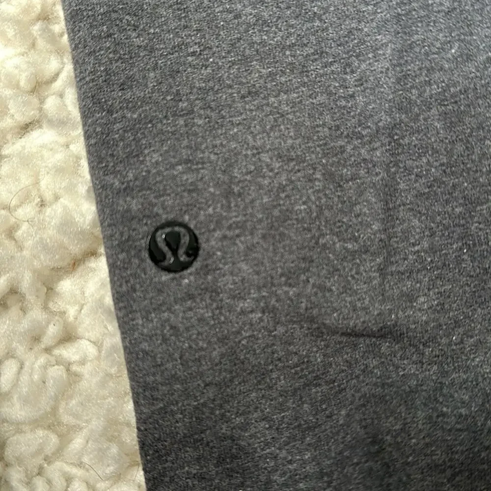 Dark Charcoal Grey Lululemon Cropped Capri Length Legging Athletic Activewear P4